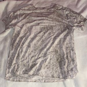 Lululemon All Yours Short Sleeve T-Shirt *Vitasea|white/grey pattern|size 6